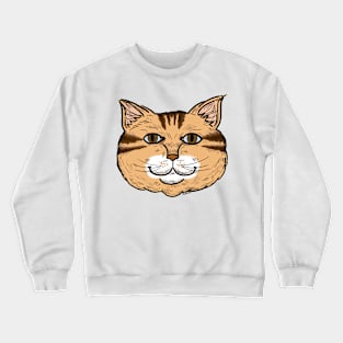 Tabby Kitty Cat Face Crewneck Sweatshirt